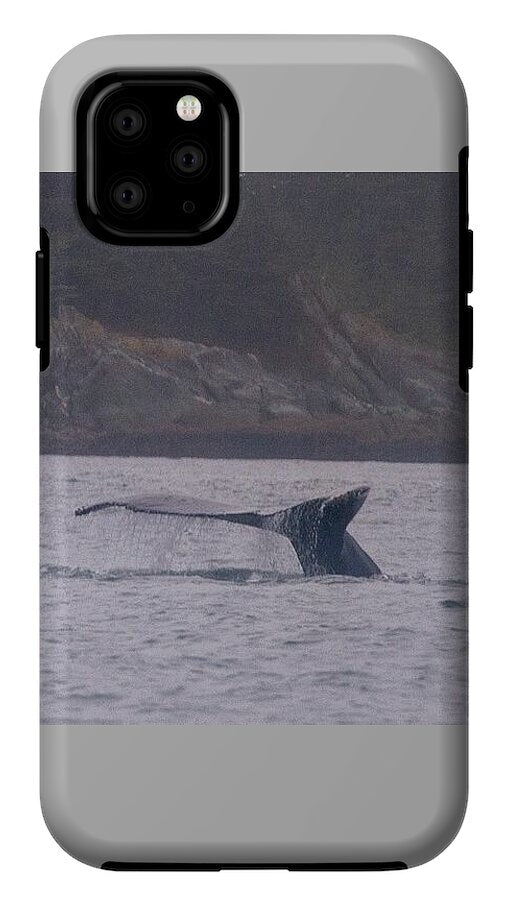 Whale Tail in Misty Waters - Phone Case