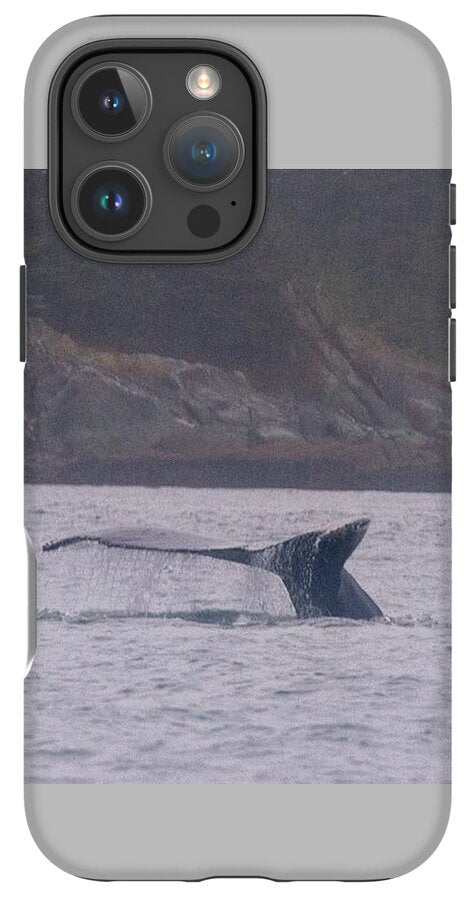 Whale Tail in Misty Waters - Phone Case