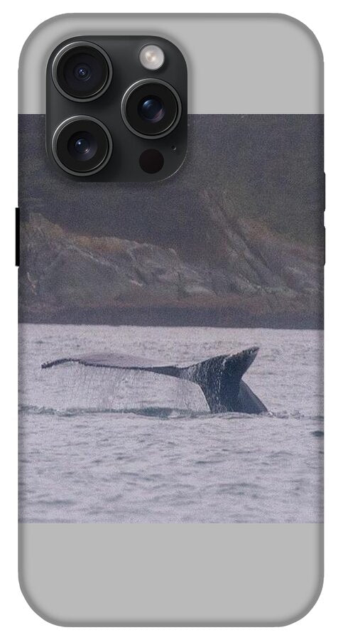 Whale Tail in Misty Waters - Phone Case