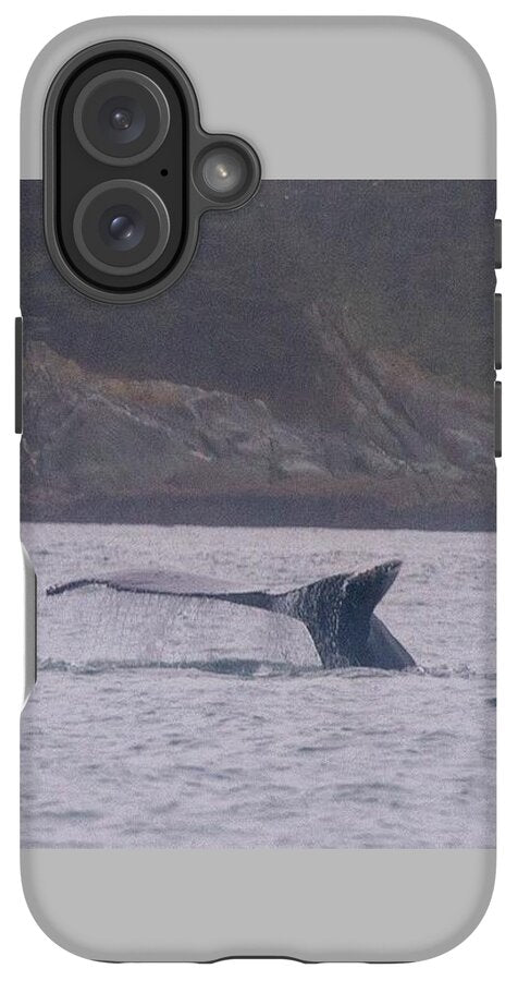 Whale Tail in Misty Waters - Phone Case