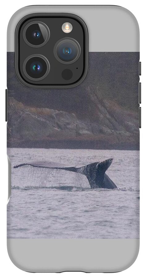 Whale Tail in Misty Waters - Phone Case