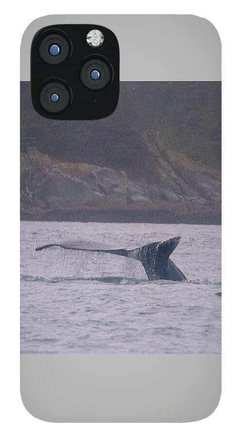 Whale Tail in Misty Waters - Phone Case