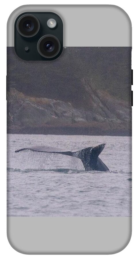 Whale Tail in Misty Waters - Phone Case