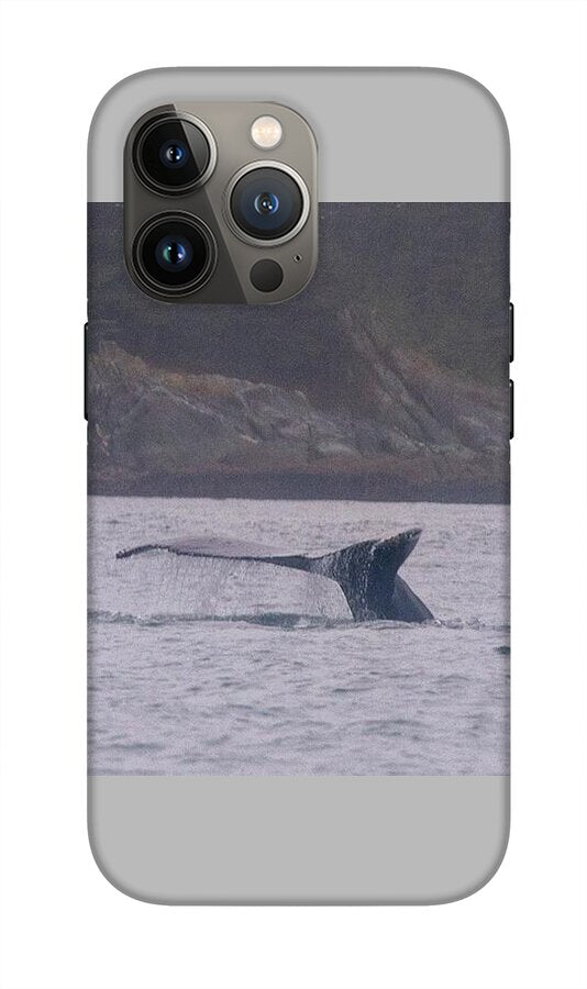 Whale Tail in Misty Waters - Phone Case
