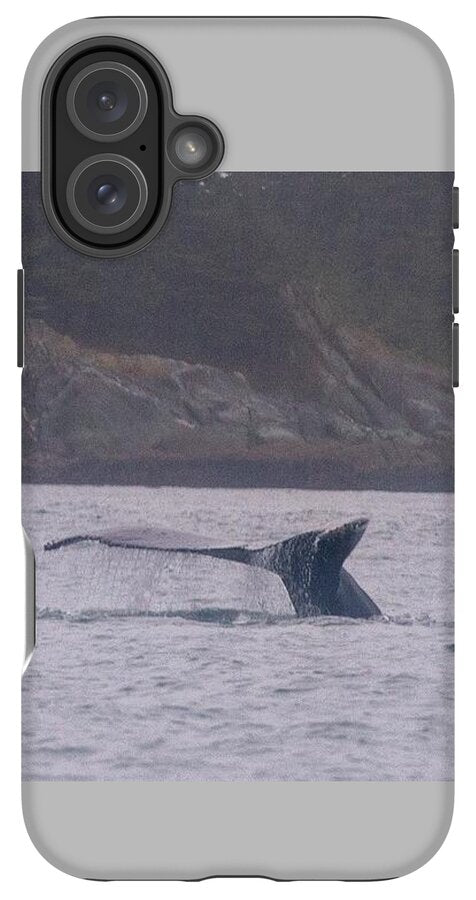 Whale Tail in Misty Waters - Phone Case