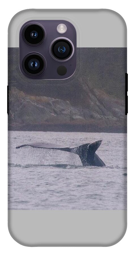 Whale Tail in Misty Waters - Phone Case