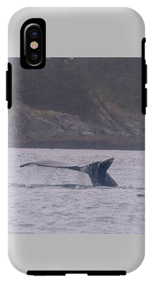 Whale Tail in Misty Waters - Phone Case