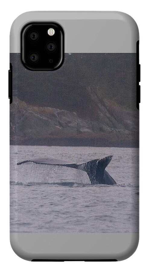 Whale Tail in Misty Waters - Phone Case
